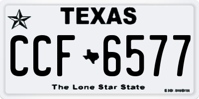 TX license plate CCF6577