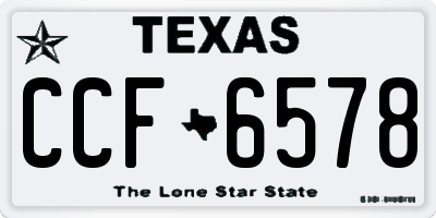 TX license plate CCF6578