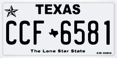 TX license plate CCF6581