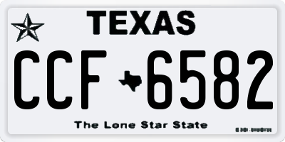 TX license plate CCF6582