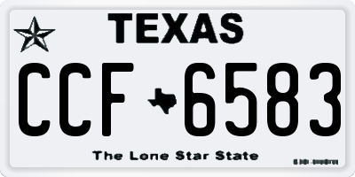 TX license plate CCF6583