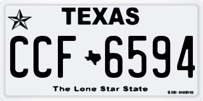 TX license plate CCF6594