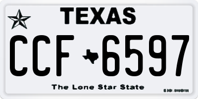 TX license plate CCF6597