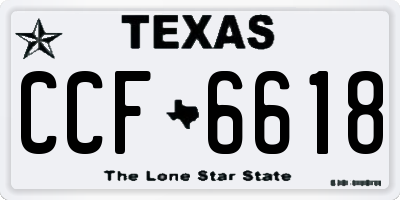 TX license plate CCF6618