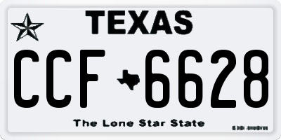 TX license plate CCF6628