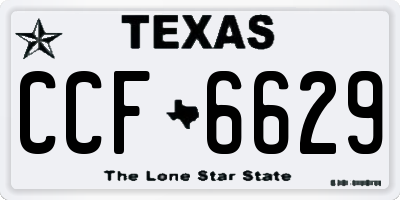 TX license plate CCF6629