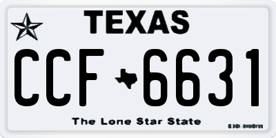 TX license plate CCF6631