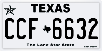 TX license plate CCF6632