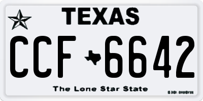TX license plate CCF6642