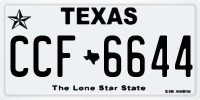TX license plate CCF6644
