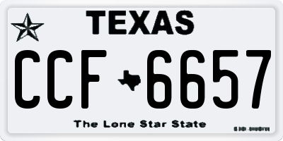 TX license plate CCF6657