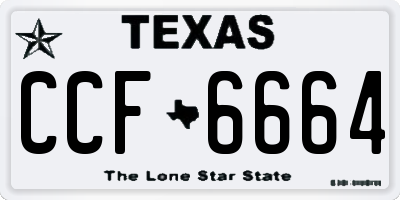 TX license plate CCF6664