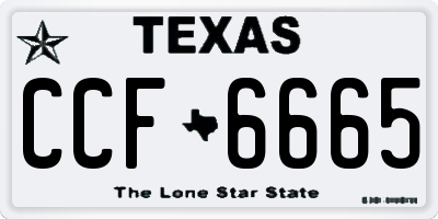 TX license plate CCF6665