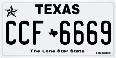 TX license plate CCF6669