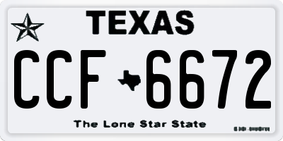 TX license plate CCF6672