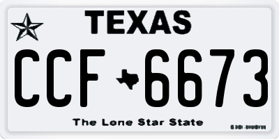 TX license plate CCF6673