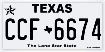TX license plate CCF6674