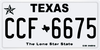 TX license plate CCF6675
