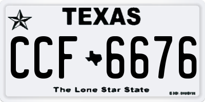 TX license plate CCF6676