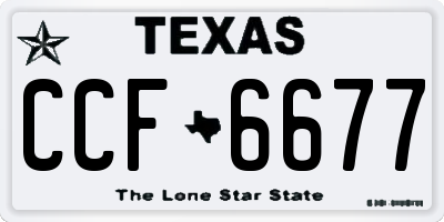 TX license plate CCF6677