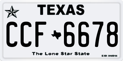 TX license plate CCF6678