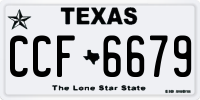 TX license plate CCF6679