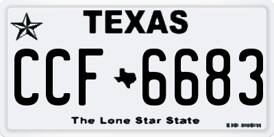 TX license plate CCF6683