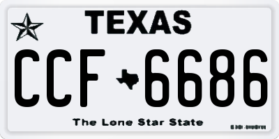 TX license plate CCF6686