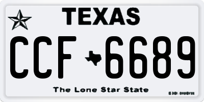 TX license plate CCF6689