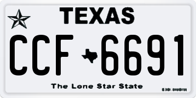 TX license plate CCF6691