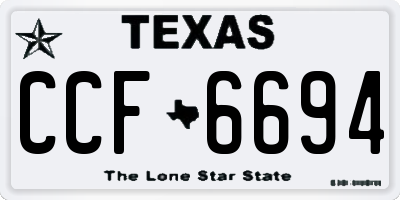 TX license plate CCF6694