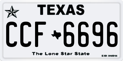 TX license plate CCF6696
