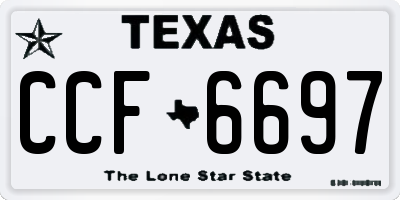 TX license plate CCF6697