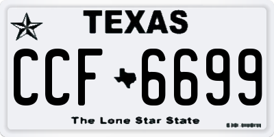 TX license plate CCF6699