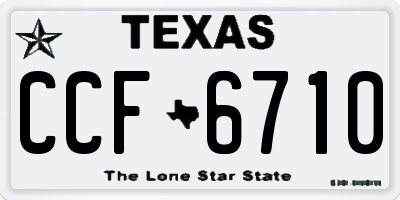 TX license plate CCF6710
