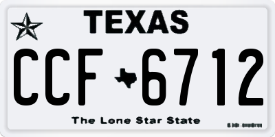 TX license plate CCF6712