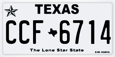 TX license plate CCF6714