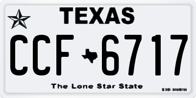 TX license plate CCF6717