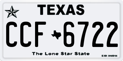 TX license plate CCF6722