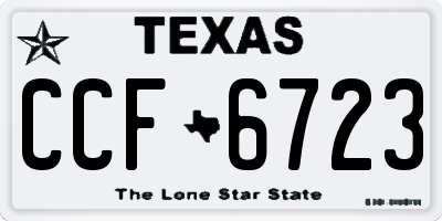 TX license plate CCF6723
