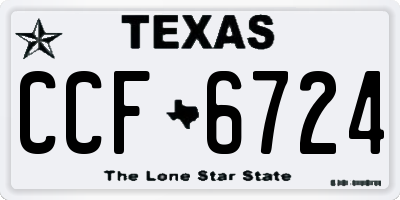 TX license plate CCF6724