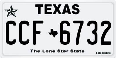 TX license plate CCF6732