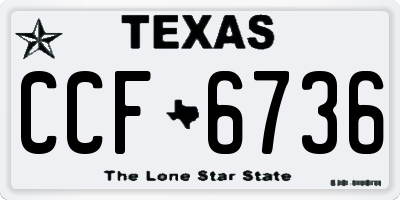 TX license plate CCF6736
