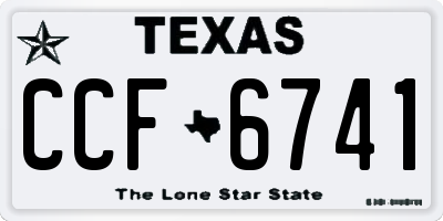 TX license plate CCF6741