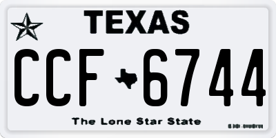TX license plate CCF6744