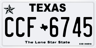 TX license plate CCF6745