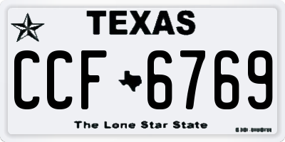 TX license plate CCF6769