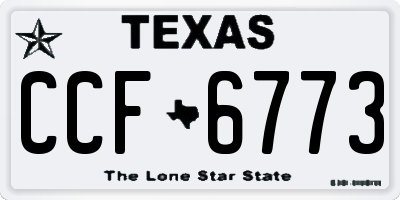 TX license plate CCF6773