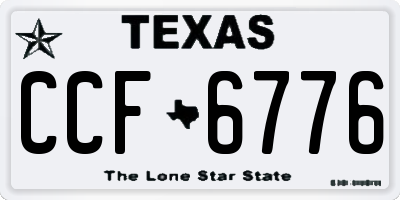 TX license plate CCF6776