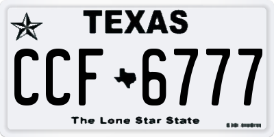 TX license plate CCF6777